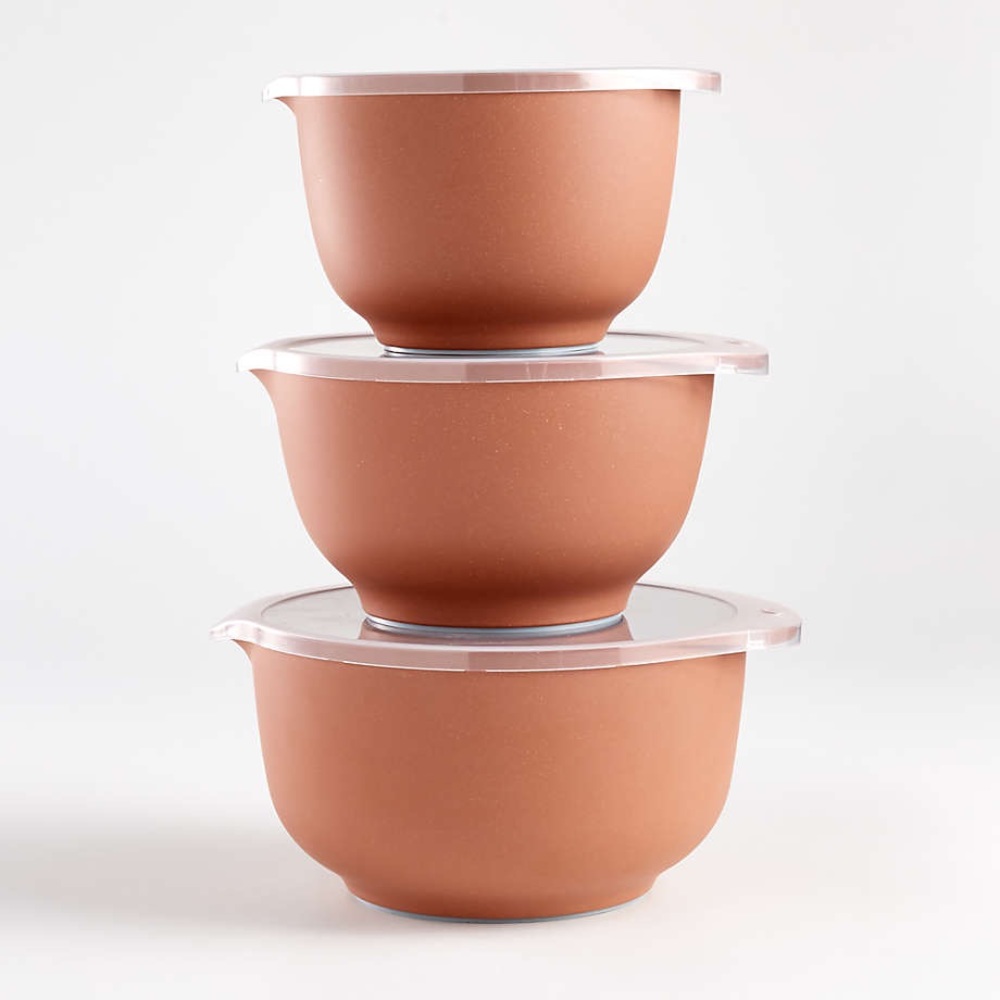 NWT Crate & Barrel 🪴🧑‍🍳🥣✨ Rosti Terra Pebble Margrethe Bowls, Set of 3